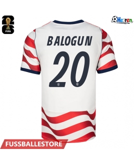 Günstige Vereinigte Staaten Folarin Balogun #20 Heimtrikot WM 2026 Kurzarm